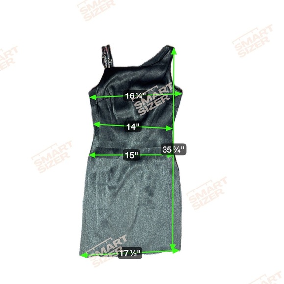 CDC Vintage Gray Silver Cocktail Dress Size 8 - Picture 8 of 11